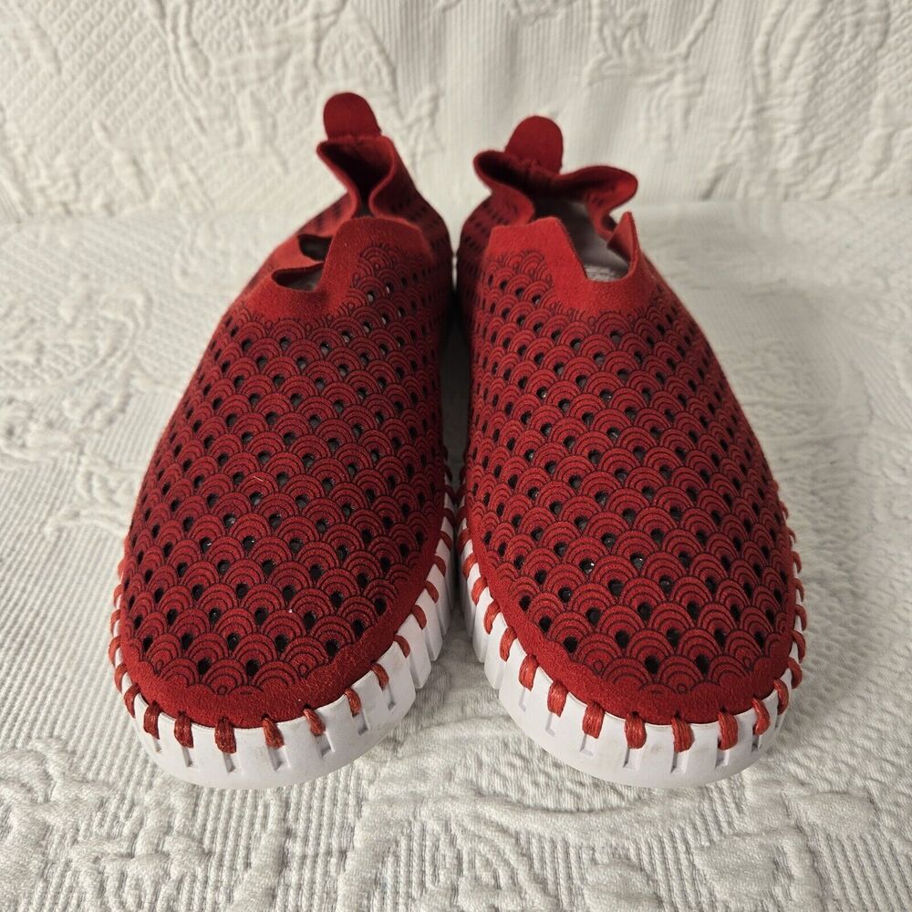 Ilse Jacobsen Tulip 3373 Platform Deep Red Slip-on Women's EU size 37 US 6.5